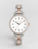 Buy Shop Michael Kors Sophie Chronograph Silver Dial Two Tone Steel Strap Watch For Women - MK3880 USA Online