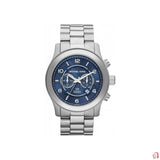 Buy Shop Michael Kors Stop Hunger Chronograph Blue Dial Silver Steel Strap Watch for Men - MK8314 USA Online