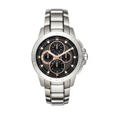 Buy Shop Michael Kors Ryker Chronograph Black Dial Silver Steel Strap Watch For Men - MK8528 USA Online
