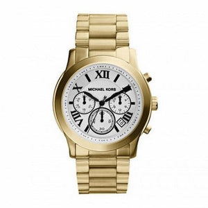 Buy Shop Michael Kors Cooper Chronograph White Dial Gold Steel Strap Watch For Women - MK5916 USA Online