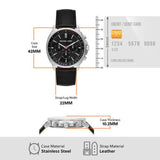 Buy Shop Michael Kors Sullivan Chronograph Black Dial Black Leather Strap Watch For Men - MK8997 USA Online