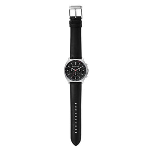 Buy Shop Michael Kors Sullivan Chronograph Black Dial Black Leather Strap Watch For Men - MK8997 USA Online