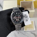 Buy Shop Michael Kors Sullivan Chronograph Black Dial Grey Steel Strap Watch For Men - MK8970 USA Online