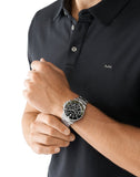 Buy Shop Michael Kors Sullivan Chronograph Black Dial Grey Steel Strap Watch For Men - MK8970 USA Online