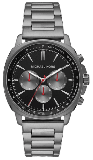 Buy Shop Michael Kors Sullivan Chronograph Black Dial Grey Steel Strap Watch For Men - MK8970 USA Online