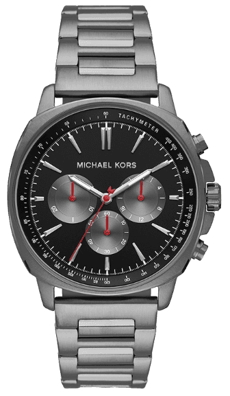 Buy Shop Michael Kors Sullivan Chronograph Black Dial Grey Steel Strap Watch For Men - MK8970 USA Online