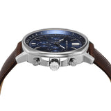 Buy Shop Michael Kors Sullivan Quartz Blue Dial Brown Leather Strap Watch For Men - MK8996 USA Online