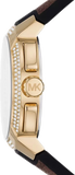 Buy Shop Michael Kors Sidney Multifunction White Dial Brown Leather Strap Watch For Women - MK6948 USA Online