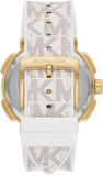 Buy Shop Michael Kors Sydney Quartz White Dial White Leather Strap Watch For Women - MK7221 USA Online