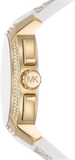 Buy Shop Michael Kors Sydney Quartz White Dial White Leather Strap Watch For Women - MK7221 USA Online