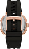 Buy Shop Michael Kors Sydney Pave Black Dial Black Silicone Strap Watch for Women - MK7245 USA Online