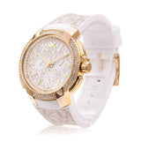 Buy Shop Michael Kors Sydney Quartz White Dial White Leather Strap Watch For Women - MK7221 USA Online