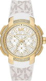 Buy Shop Michael Kors Sydney Quartz White Dial White Leather Strap Watch For Women - MK7221 USA Online