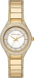 Buy Shop Michael Kors Sylvia Mother Of Pearl Dial Gold Steel Strap Watch For Women - MK4655 USA Online