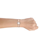 Buy Shop Michael Kors Sylvia Mother Of Pearl Dial Rose Gold Steel Strap Watch for Women - MK4656 USA Online