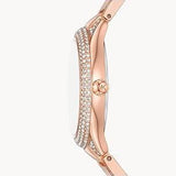 Buy Shop Michael Kors Sylvia Mother Of Pearl Dial Rose Gold Steel Strap Watch for Women - MK4656 USA Online