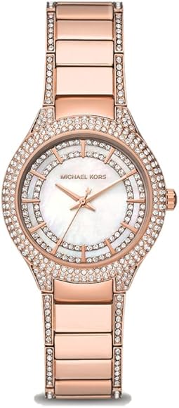 Buy Shop Michael Kors Sylvia Mother Of Pearl Dial Rose Gold Steel Strap Watch for Women - MK4656 USA Online