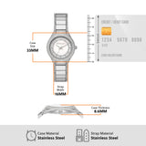 Buy Shop Michael Kors Sylvia Mother of Pearl Dial Silver Steel Strap Watch For Women - MK4657 USA Online