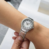 Buy Shop Michael Kors Sylvia Mother of Pearl Dial Silver Steel Strap Watch For Women - MK4657 USA Online