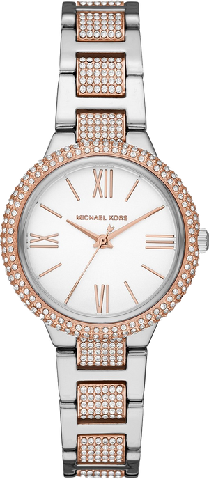 Buy Shop Michael Kors Taryn Quartz White Dial Two Tone Steel Strap Watch For Women - MK4461 USA Online