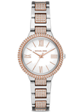 Buy Shop Michael Kors Taryn Quartz White Dial Two Tone Steel Strap Watch For Women - MK4461 USA Online