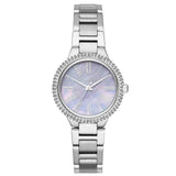 Buy Shop Michael Kors Taryn Mother of Pearl Purple Dial Silver Steel Strap Watch For Women - MK6562 USA Online
