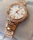 Buy Shop Michael Kors Taryn Quartz White Dial Rose Gold Steel Strap Watch For Women - MK4460 USA Online