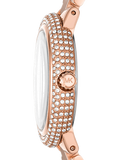 Buy Shop Michael Kors Taryn Quartz White Dial Rose Gold Steel Strap Watch For Women - MK4460 USA Online