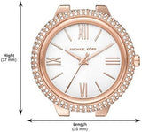 Buy Shop Michael Kors Taryn Quartz White Dial Rose Gold Steel Strap Watch For Women - MK4460 USA Online
