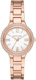 Buy Shop Michael Kors Taryn Quartz White Dial Rose Gold Steel Strap Watch For Women - MK4460 USA Online