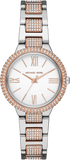 Buy Shop Michael Kors Taryn Quartz White Dial Two Tone Steel Strap Watch For Women - MK4461 USA Online