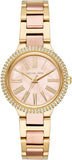 Buy Shop Michael Kors Taryn Rose Gold Dial Two Tone Steel Strap Watch For Women - MK6564 USA Online