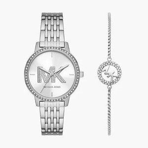 Buy Shop Michael Kors Melissa Quartz Silver Dial Silver Steel Strap Watch for Women - MK1055 USA Online