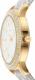 Buy Shop Michael Kors Tibby Analog Silver Dial White Leather Strap Watch for Women - MK1049 USA Online