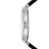 Buy Shop Michael Kors Tibby Chronograph Black Dial Black Leather Strap Watch For Women - MK2976 USA Online