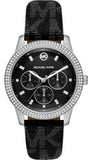 Buy Shop Michael Kors Tibby Chronograph Black Dial Black Leather Strap Watch For Women - MK2976 USA Online