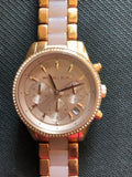 Buy Shop Michael Kors Tibby Chronograph Crystals Rose Gold Dial Rose Gold Steel Strap Watch For Women - MK6826 USA Online
