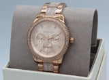 Buy Shop Michael Kors Tibby Chronograph Crystals Rose Gold Dial Rose Gold Steel Strap Watch For Women - MK6826 USA Online