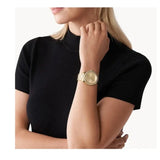 Buy Shop Michael Kors Tibby Chronograph Gold Dial Gold Steel Strap Watch For Women - MK6927 USA Online