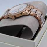 Buy Shop Michael Kors Tibby Chronograph White Dial Rose Gold Steel Strap Watch For Men - MK7293 USA Online