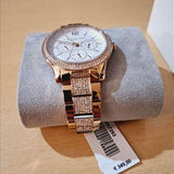 Buy Shop Michael Kors Tibby Chronograph White Dial Rose Gold Steel Strap Watch For Men - MK7293 USA Online
