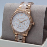 Buy Shop Michael Kors Tibby Chronograph White Dial Rose Gold Steel Strap Watch For Men - MK7293 USA Online