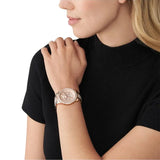 Buy Shop Michael Kors Tibby Chronograph White Dial Rose Gold Steel Strap Watch For Men - MK7293 USA Online