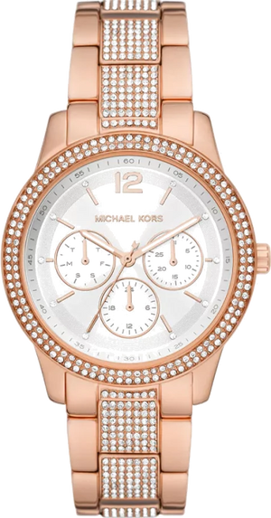 Buy Shop Michael Kors Tibby Chronograph White Dial Rose Gold Steel Strap Watch For Men - MK7293 USA Online