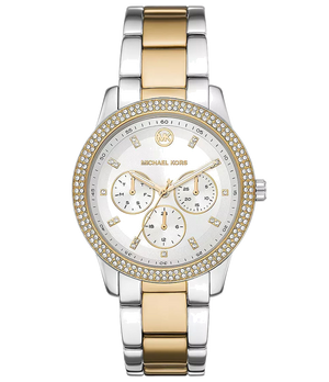 Buy Shop Michael Kors Tibby Multifunction White Dial Two Tone Steel Strap Watch For Women - MK6825 USA Online