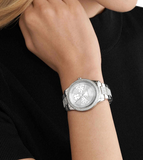 Buy Shop Michael Kors Tibby Chronograph Silver Dial Silver Steel Strap Watch For Women - MK7294 USA Online