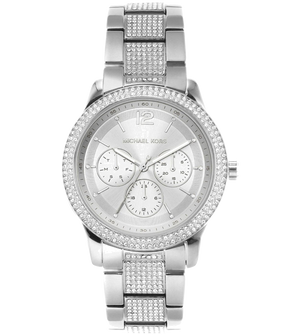 Buy Shop Michael Kors Tibby Chronograph Silver Dial Silver Steel Strap Watch For Women - MK7294 USA Online