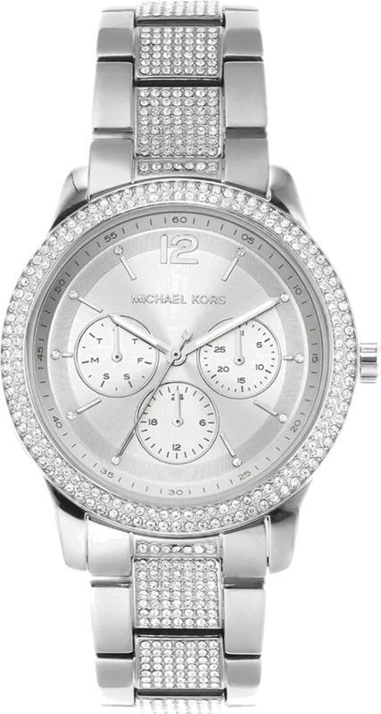 Buy Shop Michael Kors Tibby Chronograph Silver Dial Silver Steel Strap Watch For Women - MK7294 USA Online
