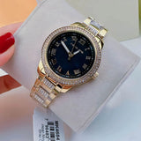 Buy Shop Michael Kors Tibby Multifunction Analog Black Dial Gold Steel Strap Watch for Women - MK4684 USA Online