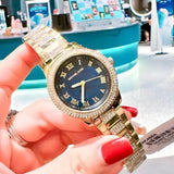Buy Shop Michael Kors Tibby Multifunction Analog Black Dial Gold Steel Strap Watch for Women - MK4684 USA Online